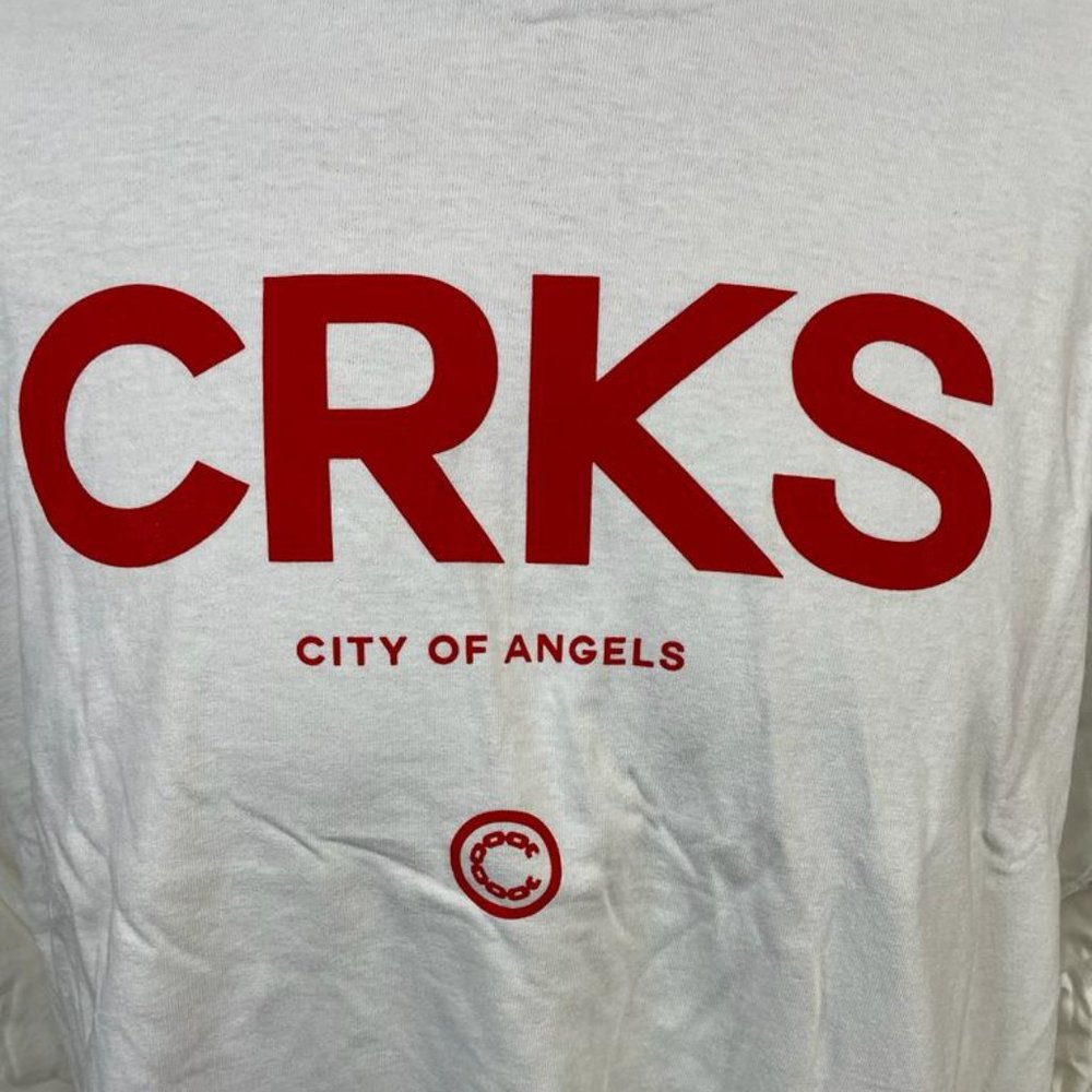 CROOKS CITY OF ANGELS Men's LONG SLEEVE WHITE T-Shirt I1570114 (3XL)